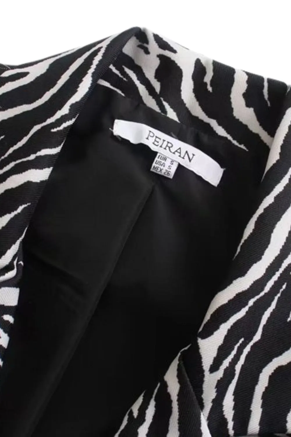 ' Logan' Zebra Print Short Jacket with Blazer Style