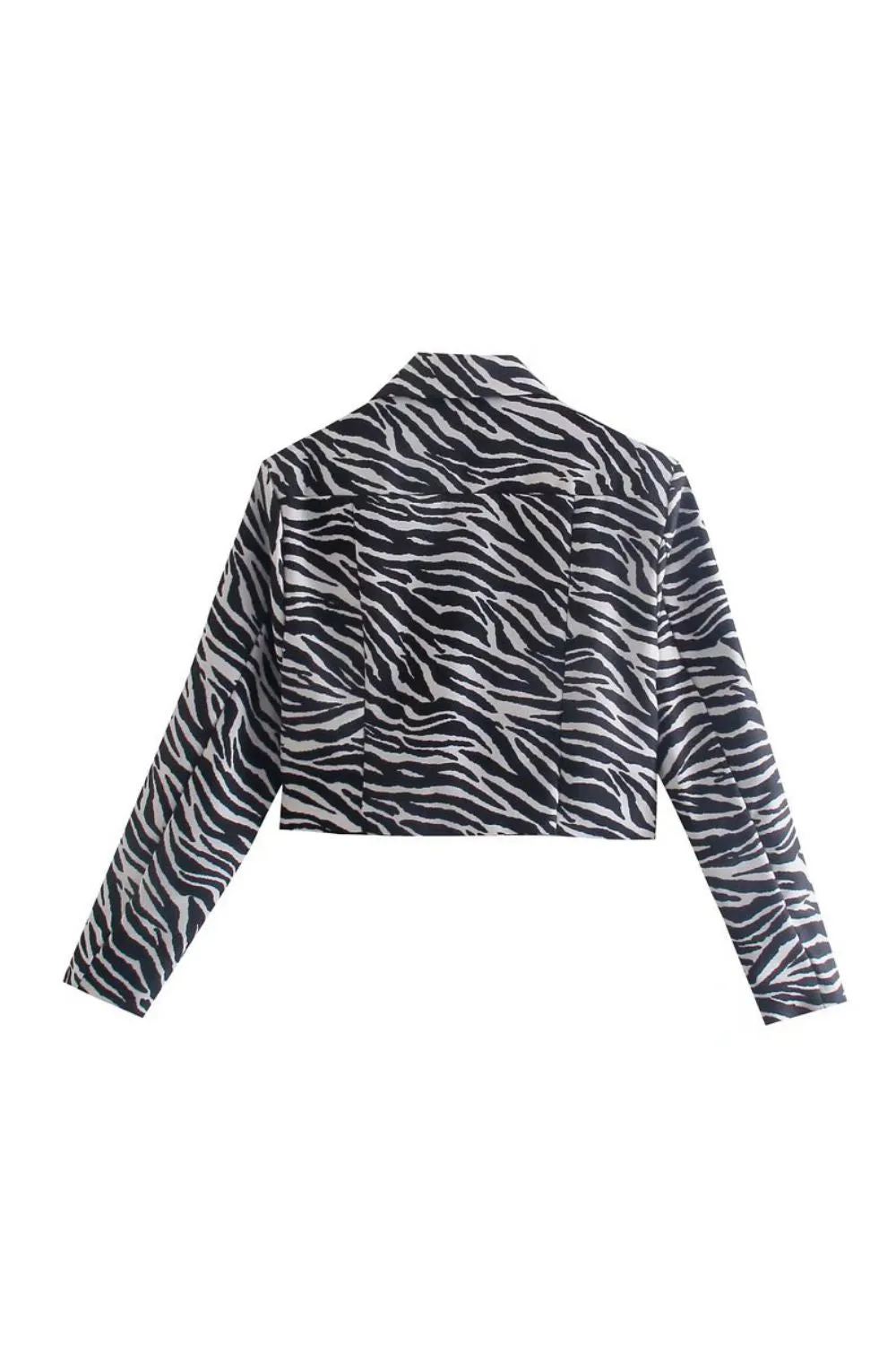 ' Logan' Zebra Print Short Jacket with Blazer Style