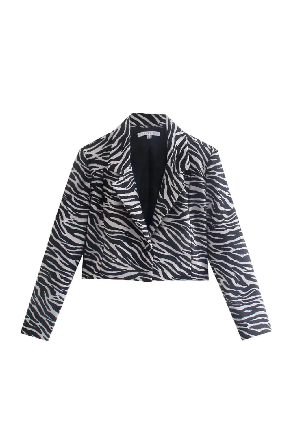 ' Logan' Zebra Print Short Jacket with Blazer Style