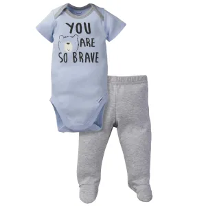 2-Piece Baby Boys Bear Bodysuit and Pant Set