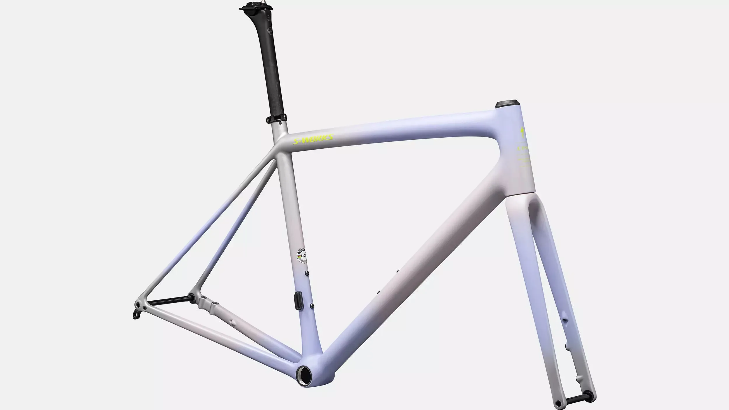 2024 Specialized S-Works Aethos Frameset - Satin Clay - Powder Indigo - Silver Dust - Radial Fade - Lapis Edge Fade / Hyper Lapis