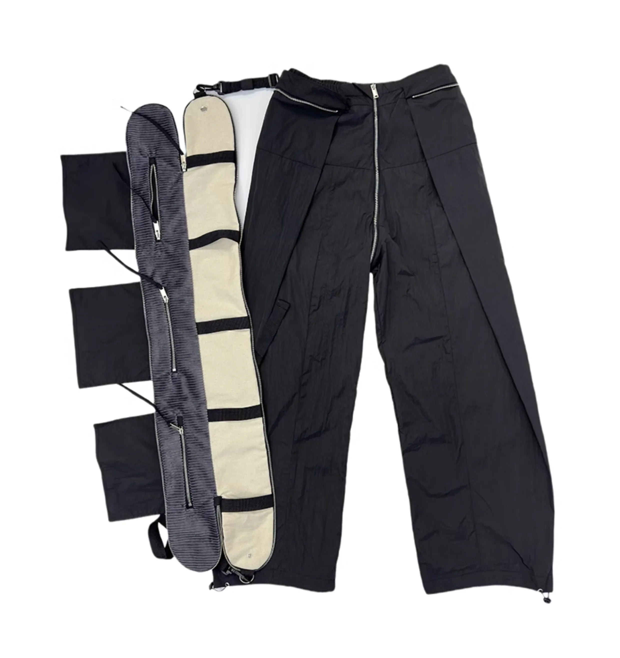 【24s May.】Removable Zippered Paneled Cargo Pants