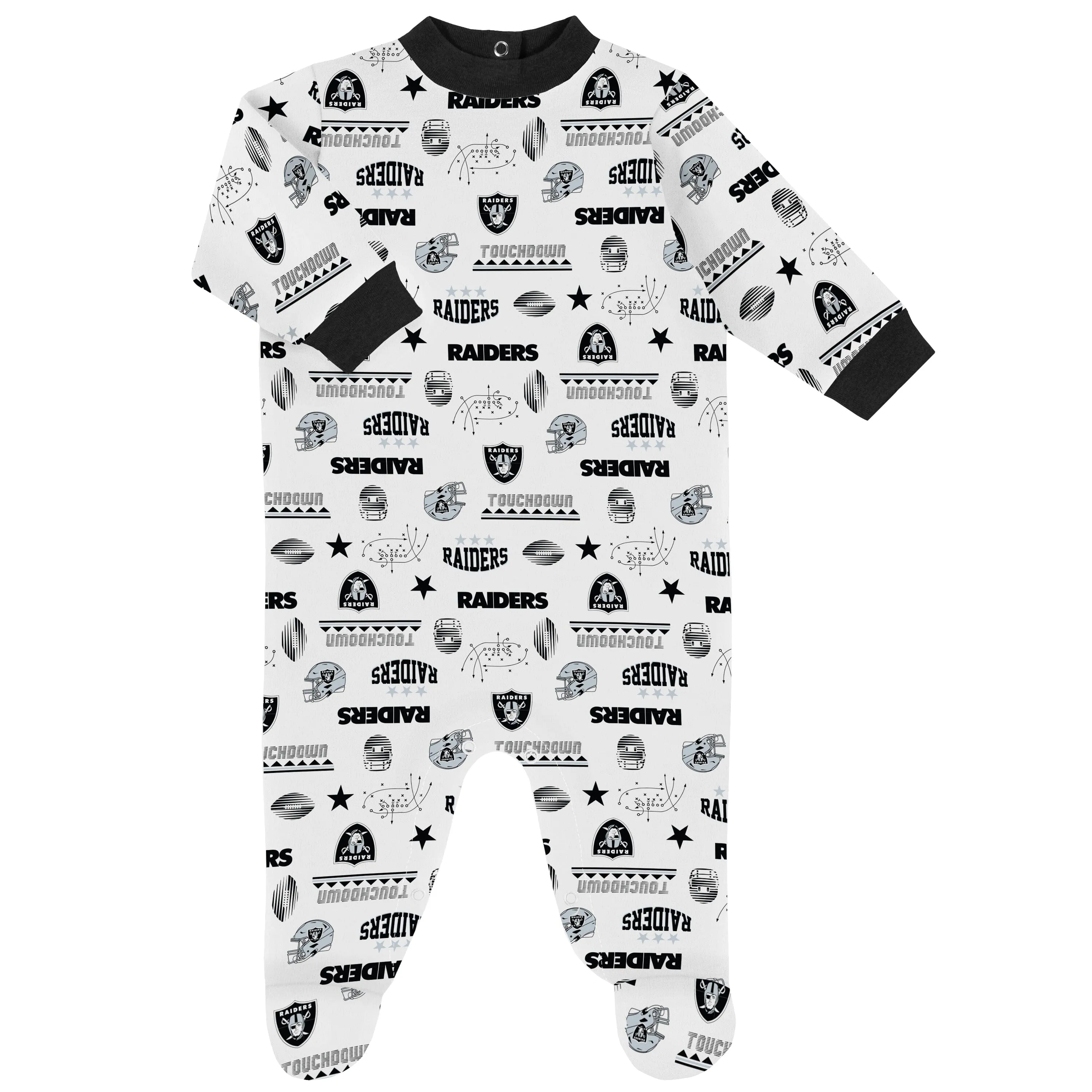 3-Piece Baby Boys Las Vegas Raiders Bodysuit, Sleep 'N Play, and Cap Set