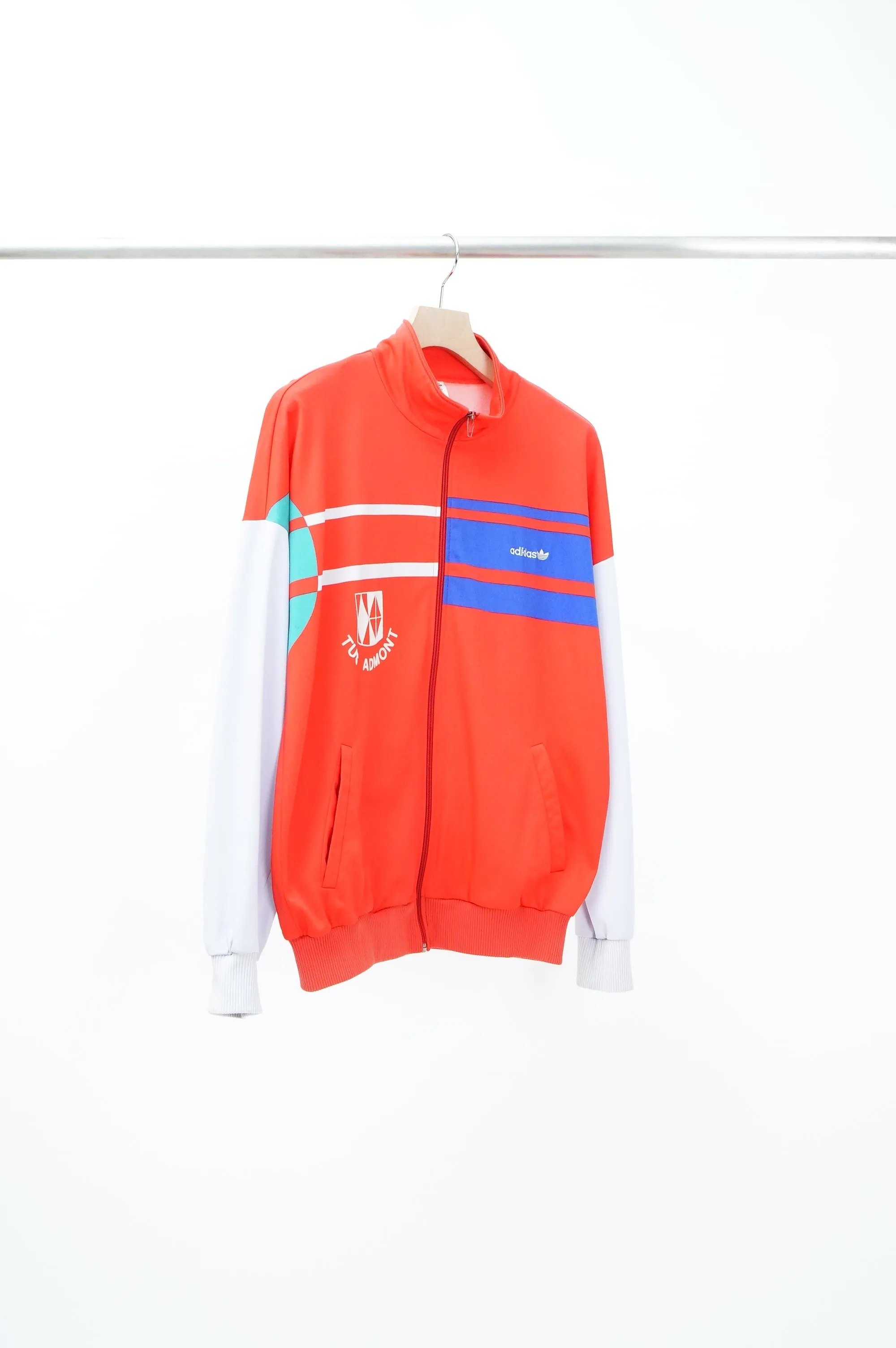 80's "adidas" -Flocky Print Track Jacket-