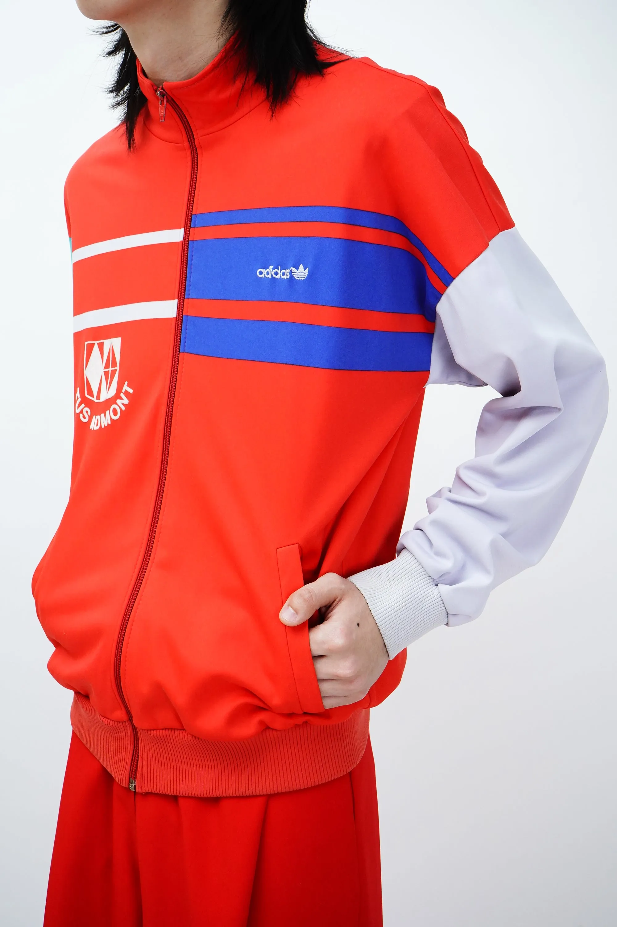 80's "adidas" -Flocky Print Track Jacket-