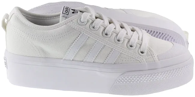 Adidas Originals Trainers Womens Nizza Platform Cloud White