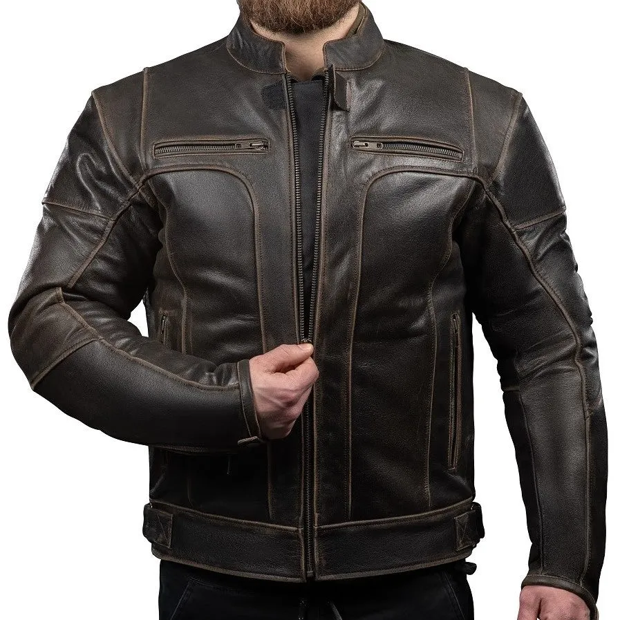 ADVENTURE RETRO MOTORCYCLE LEATHER JACKET