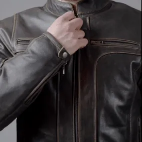 ADVENTURE RETRO MOTORCYCLE LEATHER JACKET