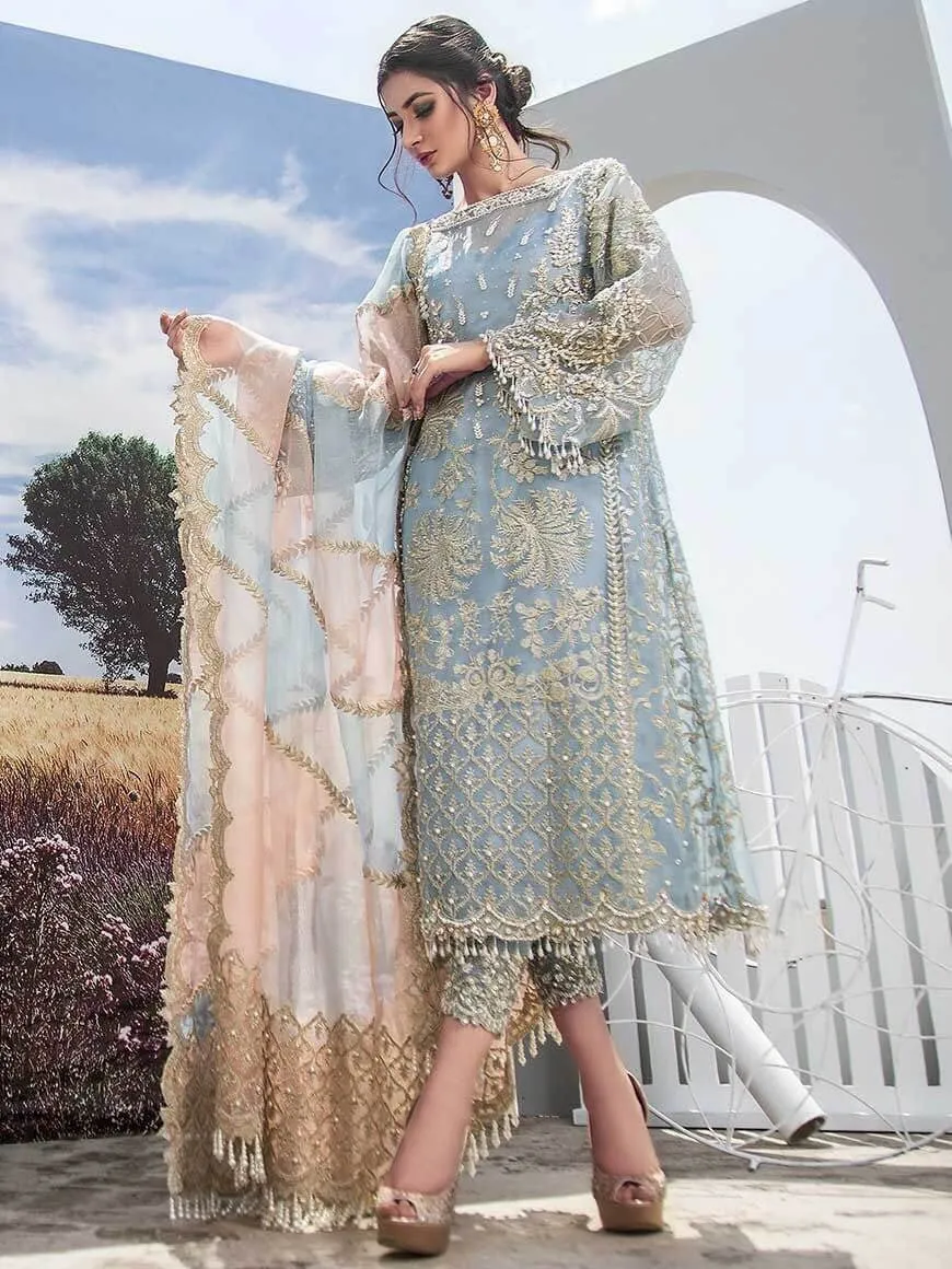 Agha Noor 3 PC Luxury Suit-PW-101