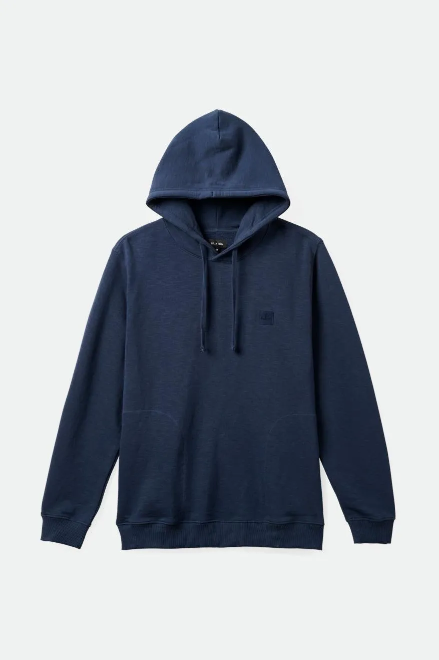 Alpha Square Slub French Terry Hood - Washed Navy