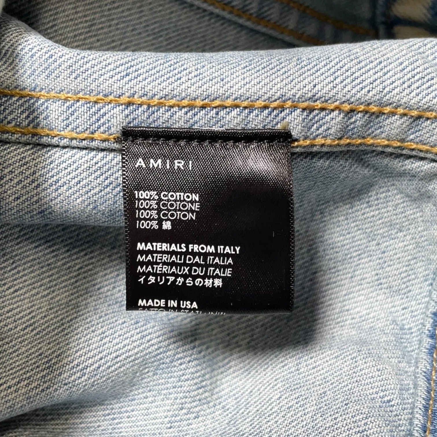 Amiri MX2 Tonal Denim Trucker Jacket