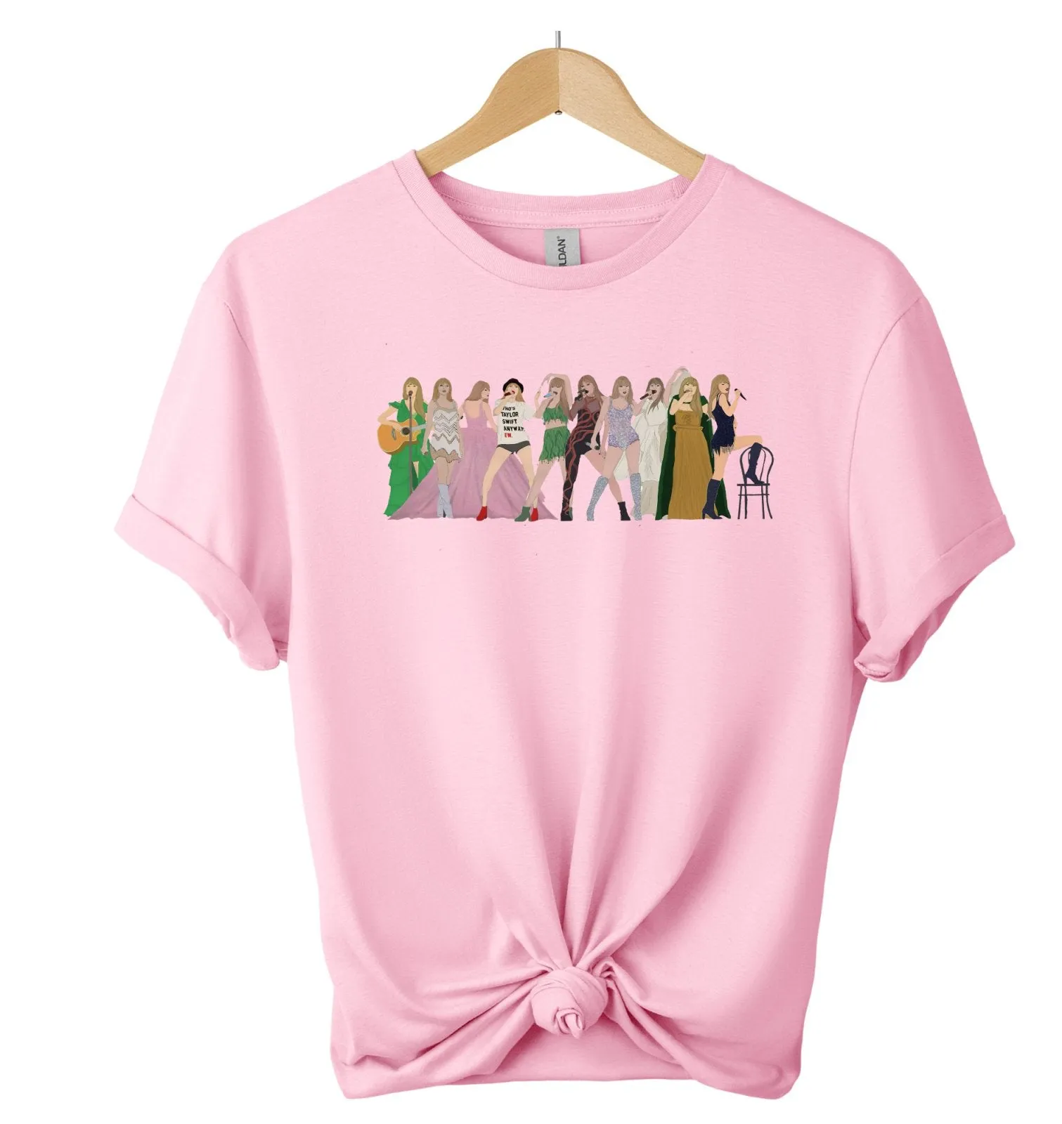 Aspen Lane Taylor's Eras Tribute Pink Swiftie Tee