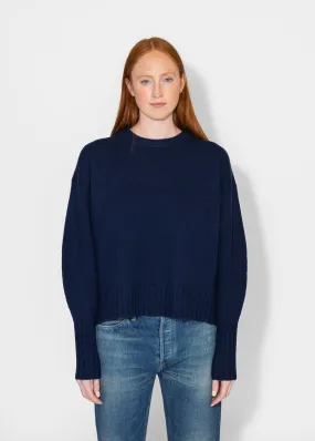 Balloon Sleeve Sweater in Indigo