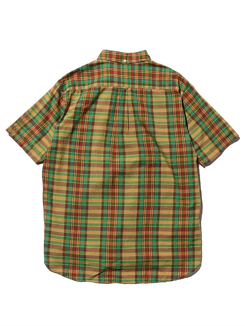 Beams Plus BD Pullover Green Madras