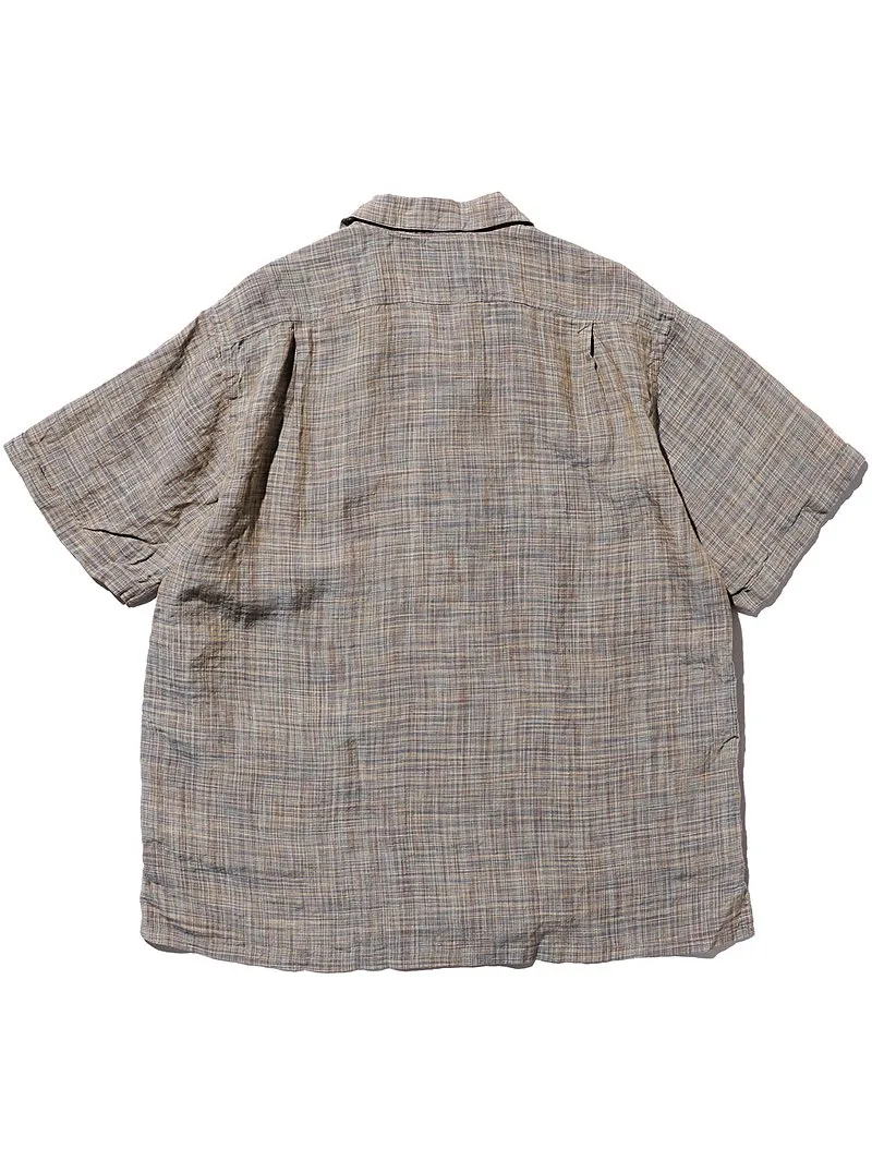 Beams Plus Beach Shirt JKT Linen "Kasuri" Blue