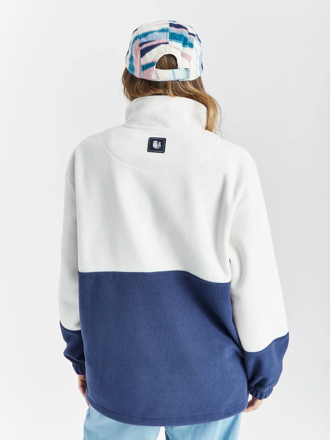 Berkley 1/4 Zip Fleece Cream & Navy