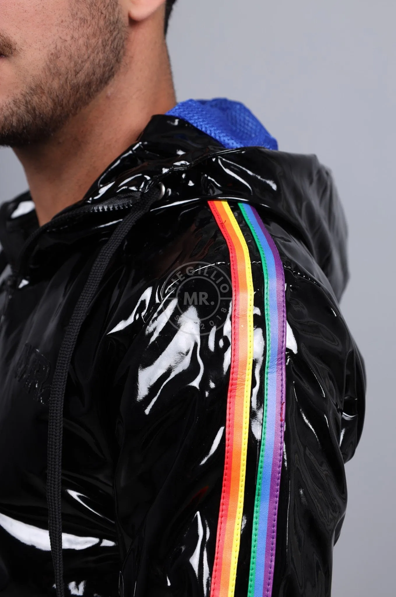 Black PVC Tracksuit Jacket - PROUD