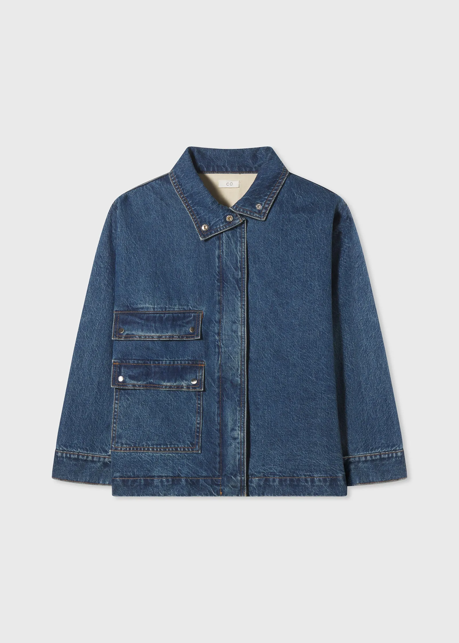 Bomber Jacket in Denim - Indigo