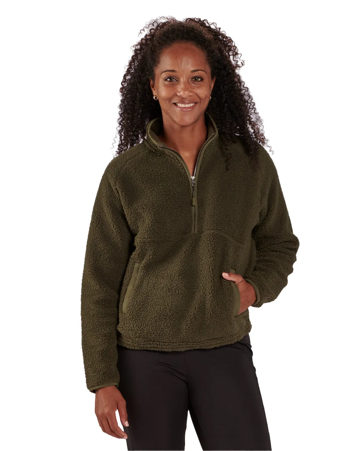 Boxercraft Ladies' Everest Pile Fleece Half-Zip Pullover BW8501