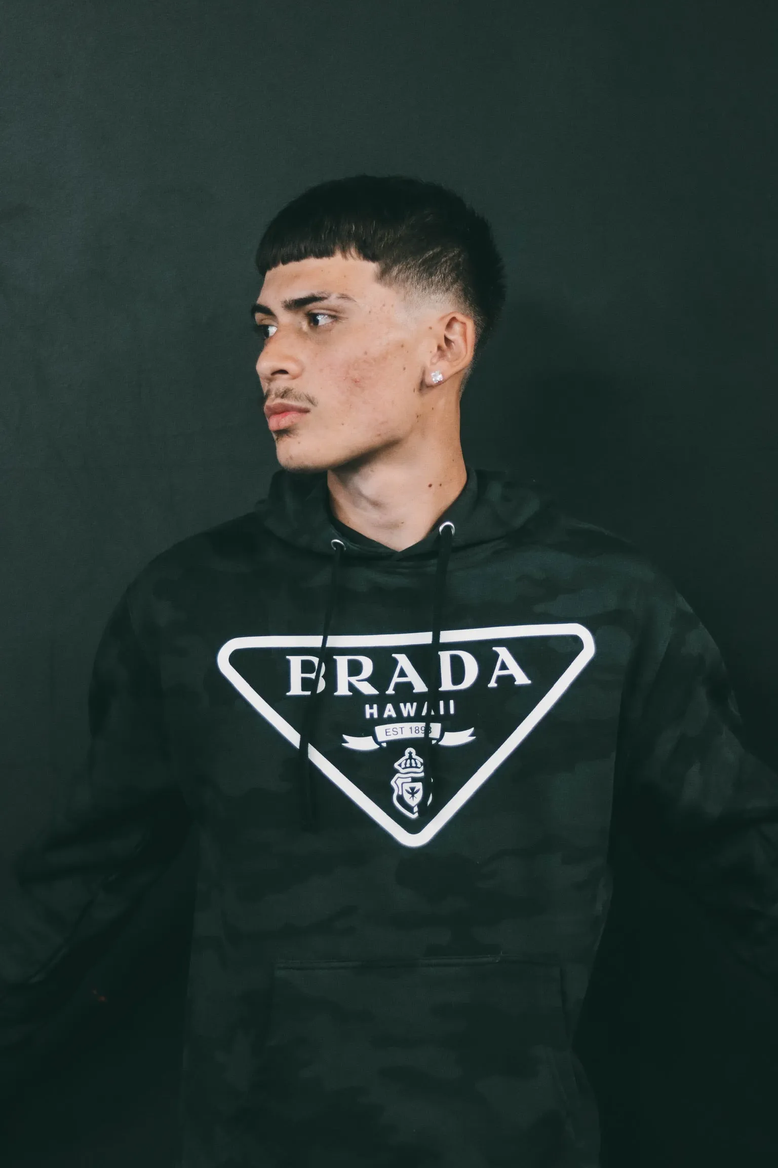 BRADA Black Camo Pullover Hoodie