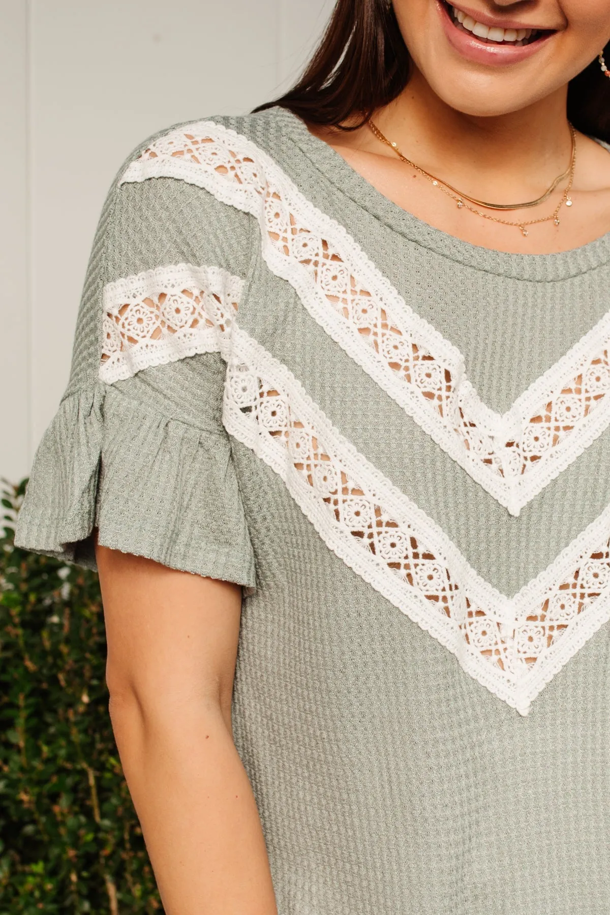 Break Away Top In Sage