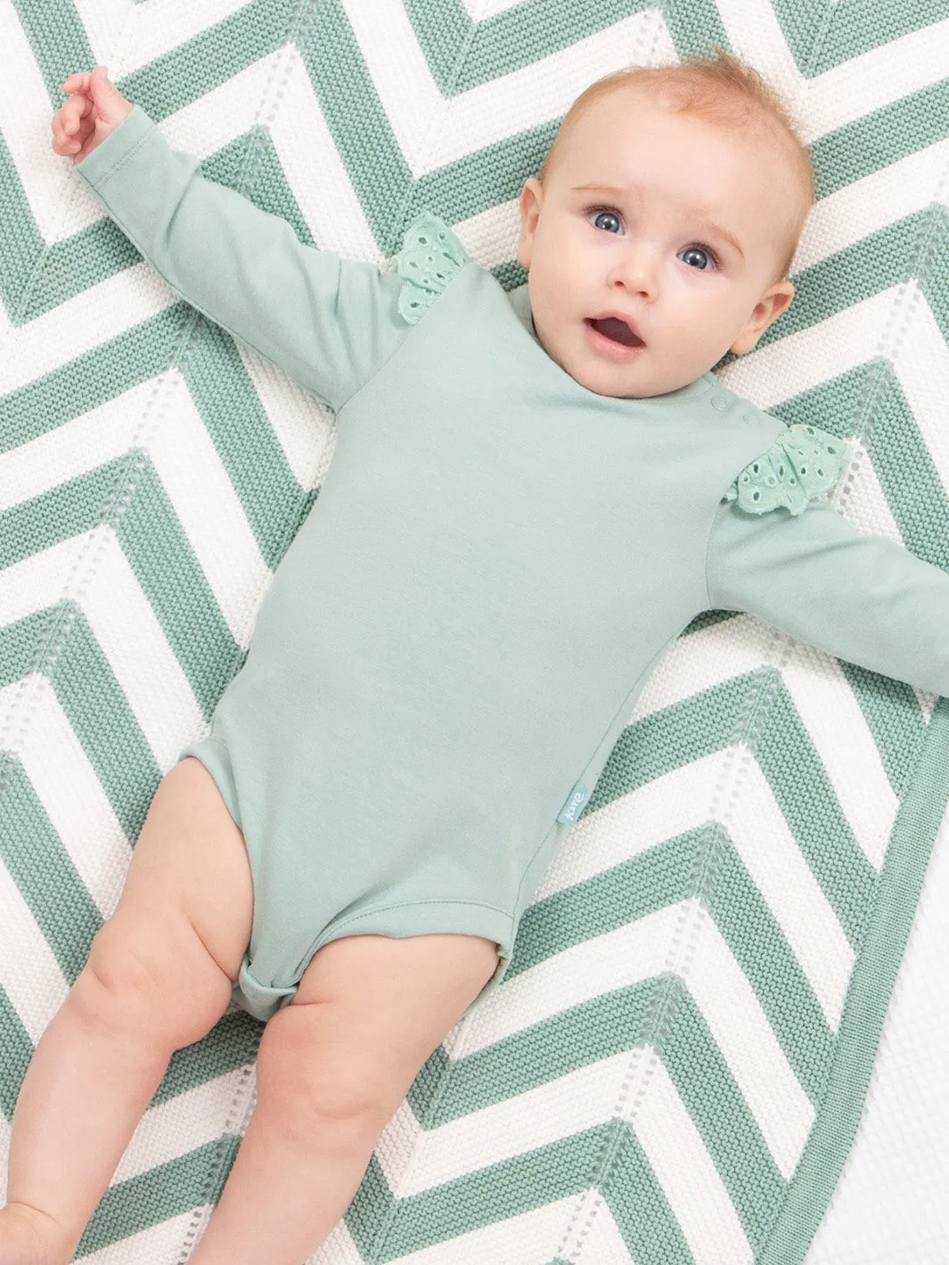 Broderie bodysuit soft spruce