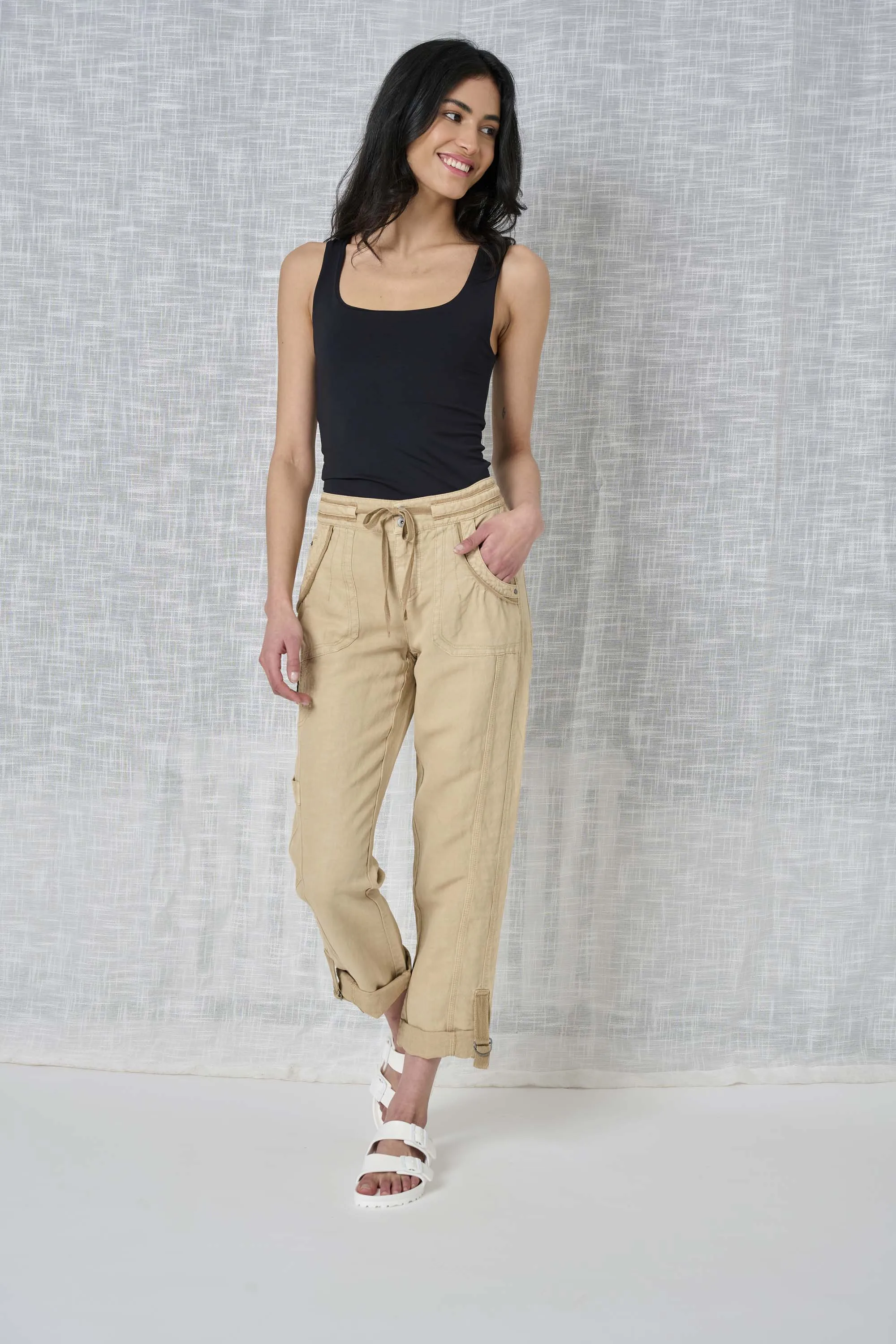 Brooklyn Solid Linen Pant