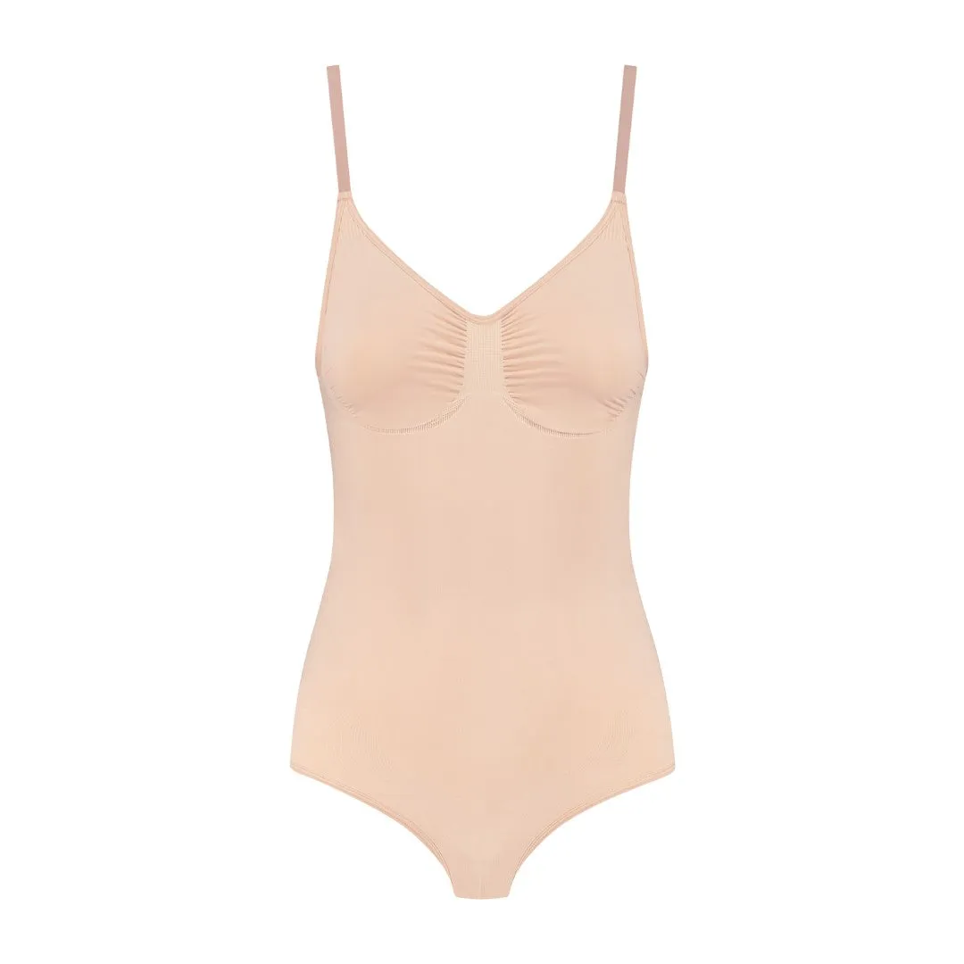 Bye Bra - Soft Touch Seamless Ultra Low Back Bodysuit Thong