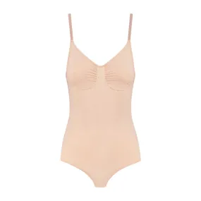 Bye Bra - Soft Touch Seamless Ultra Low Back Bodysuit Thong