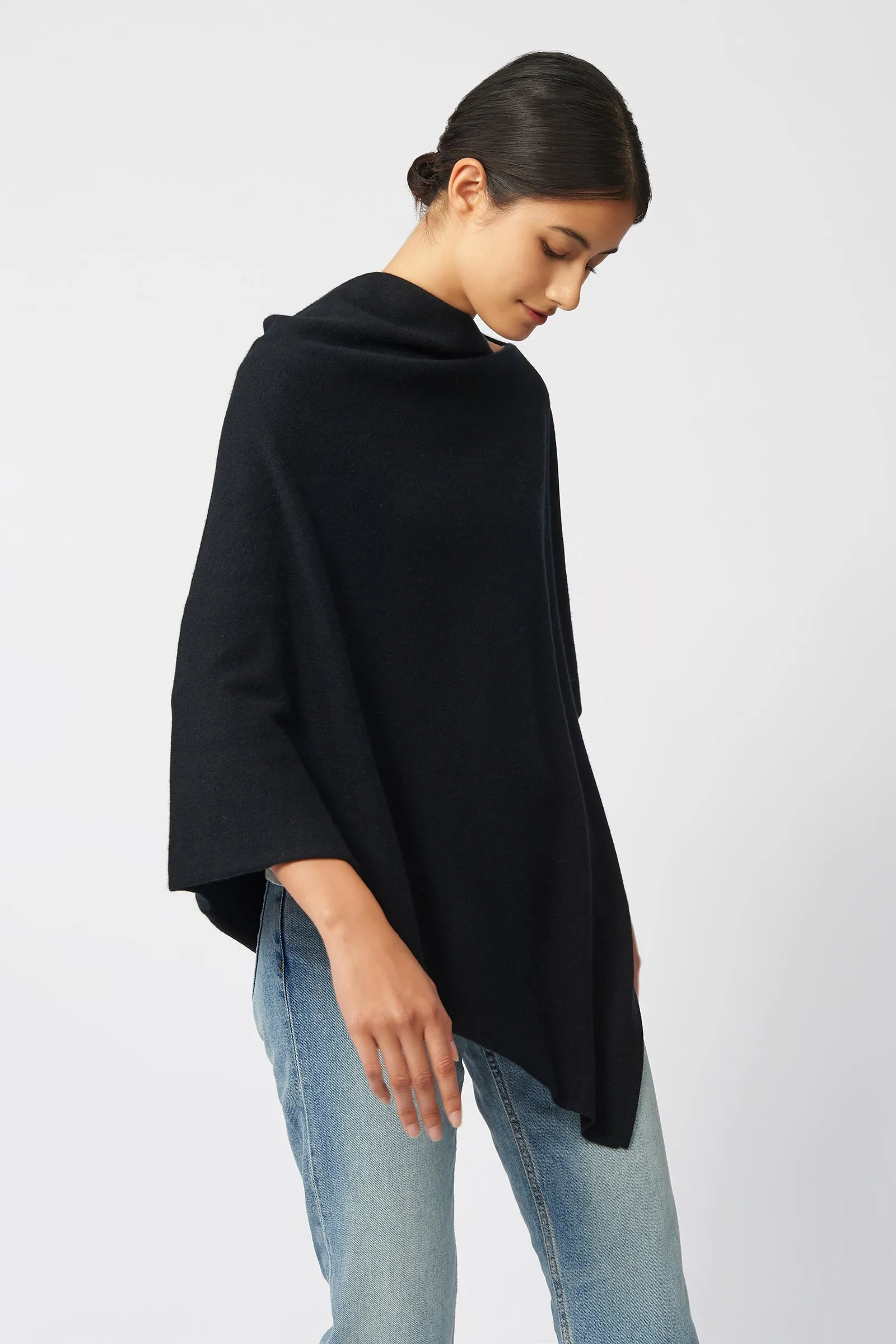 Cashmere Poncho - Black