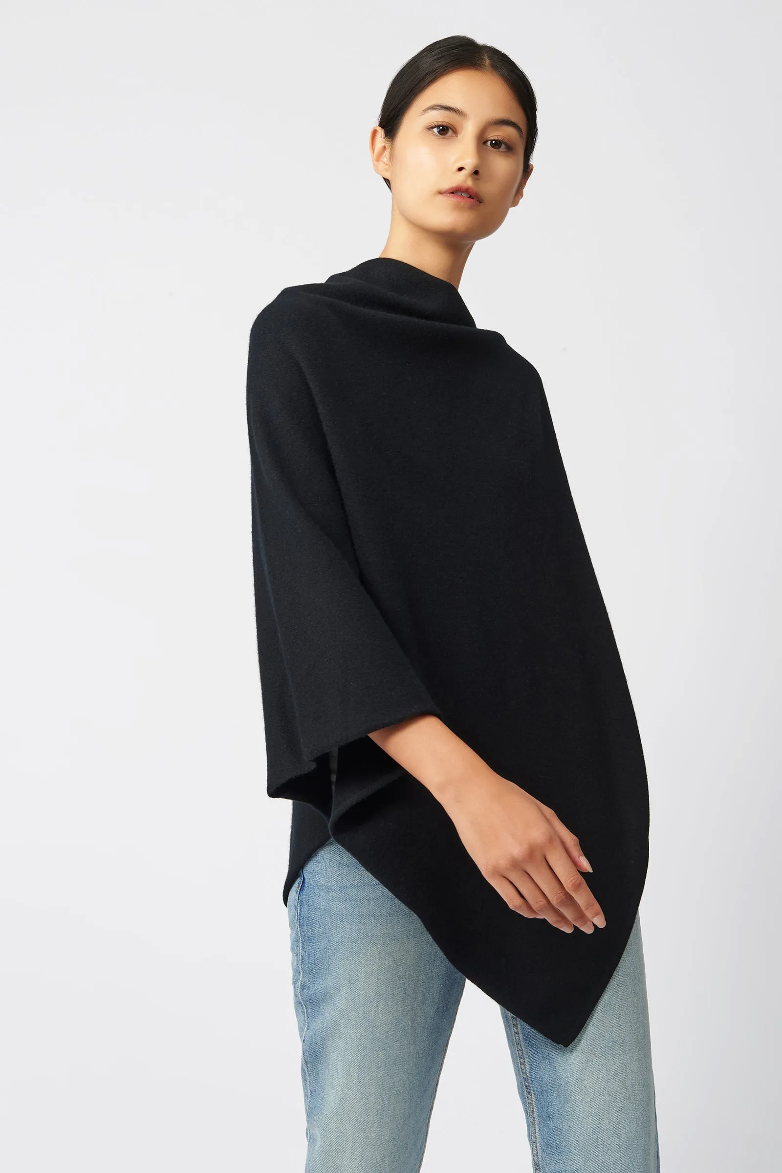 Cashmere Poncho - Black