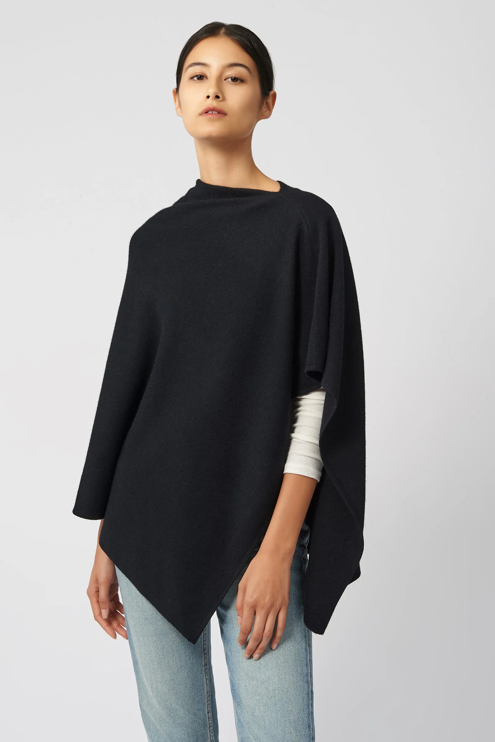 Cashmere Poncho - Black