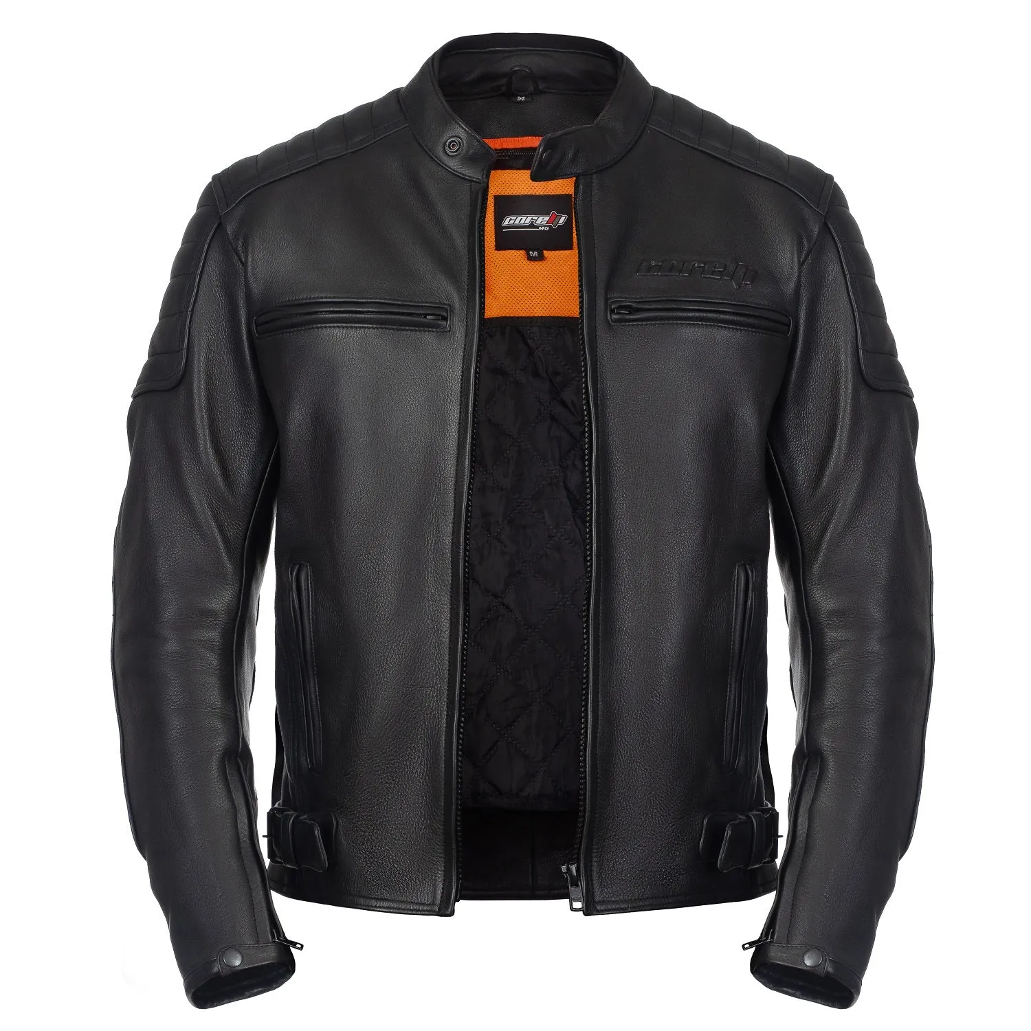 CHALLENGER BLACK MOTORCYCLE LEATHER JACKET