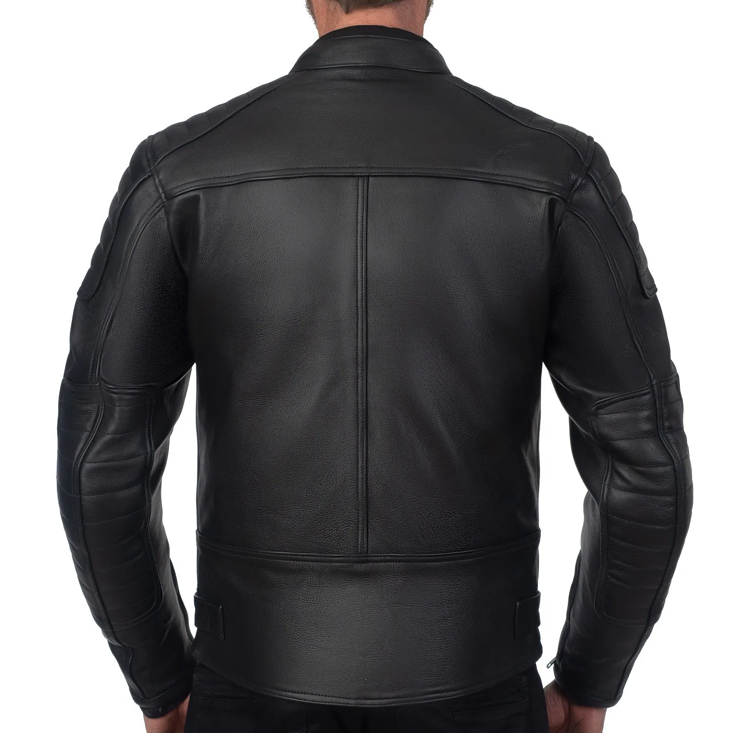 CHALLENGER BLACK MOTORCYCLE LEATHER JACKET