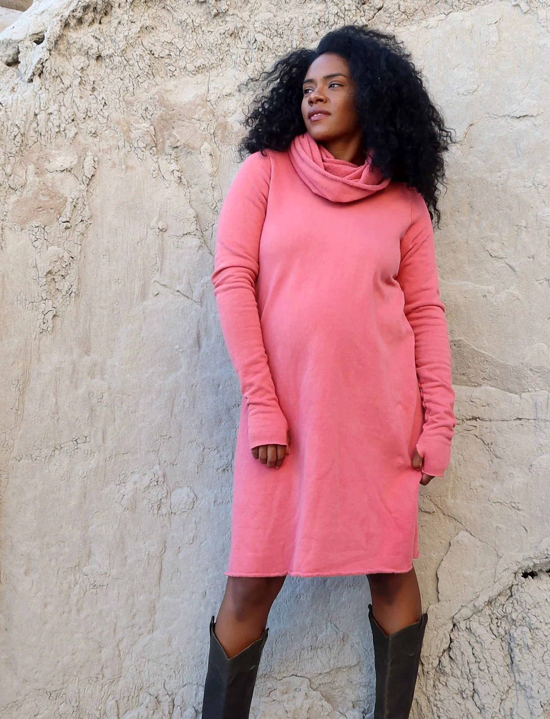 Chunky Cowl Ojai Short Dress