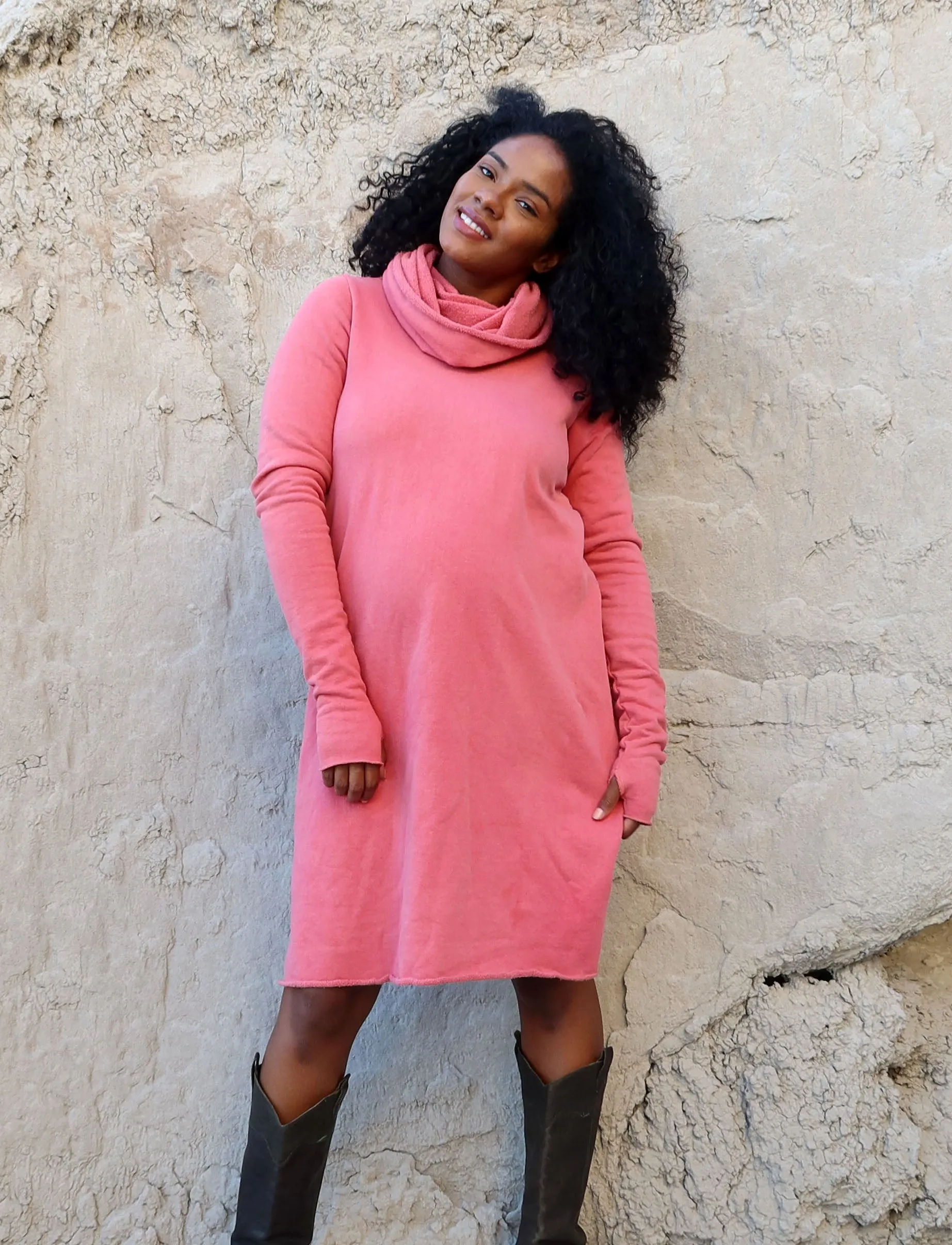 Chunky Cowl Ojai Short Dress