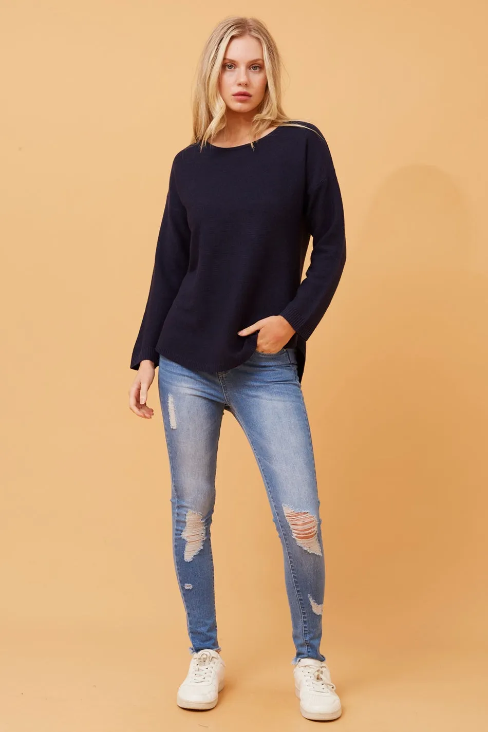 DARYLE SOLID KNIT JUMPER