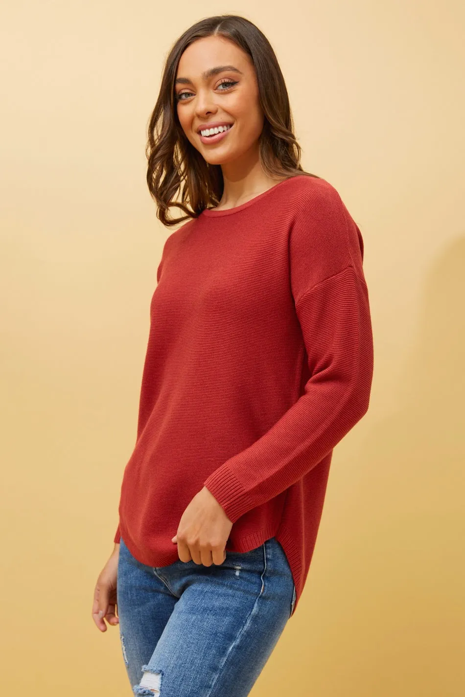 DARYLE SOLID KNIT JUMPER