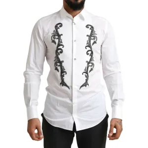 Dolce & Gabbana Italian Designer Slim Fit Tuxedo Shirt