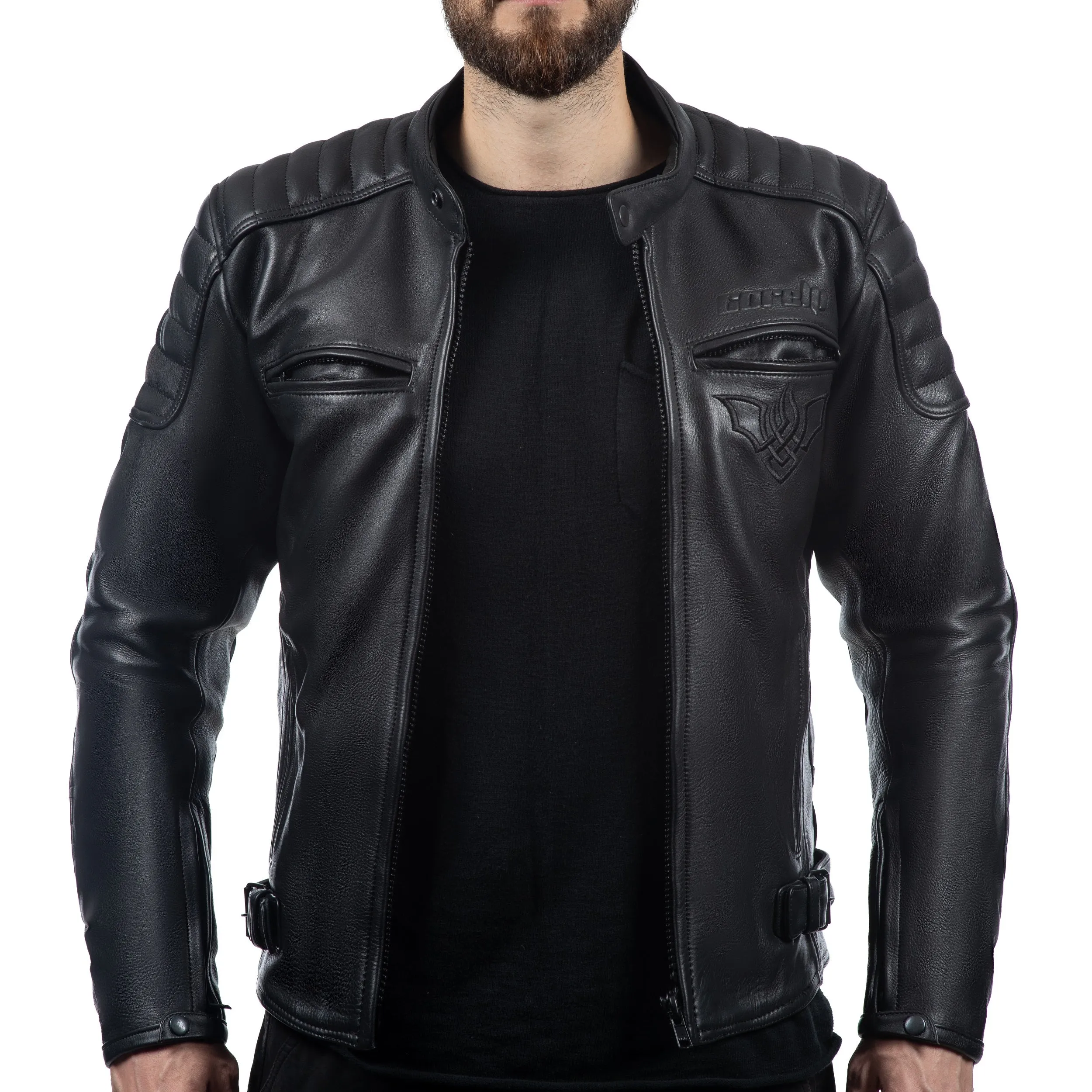 DRACULA BLACK MOTORCYCLE LEATHER JACKET