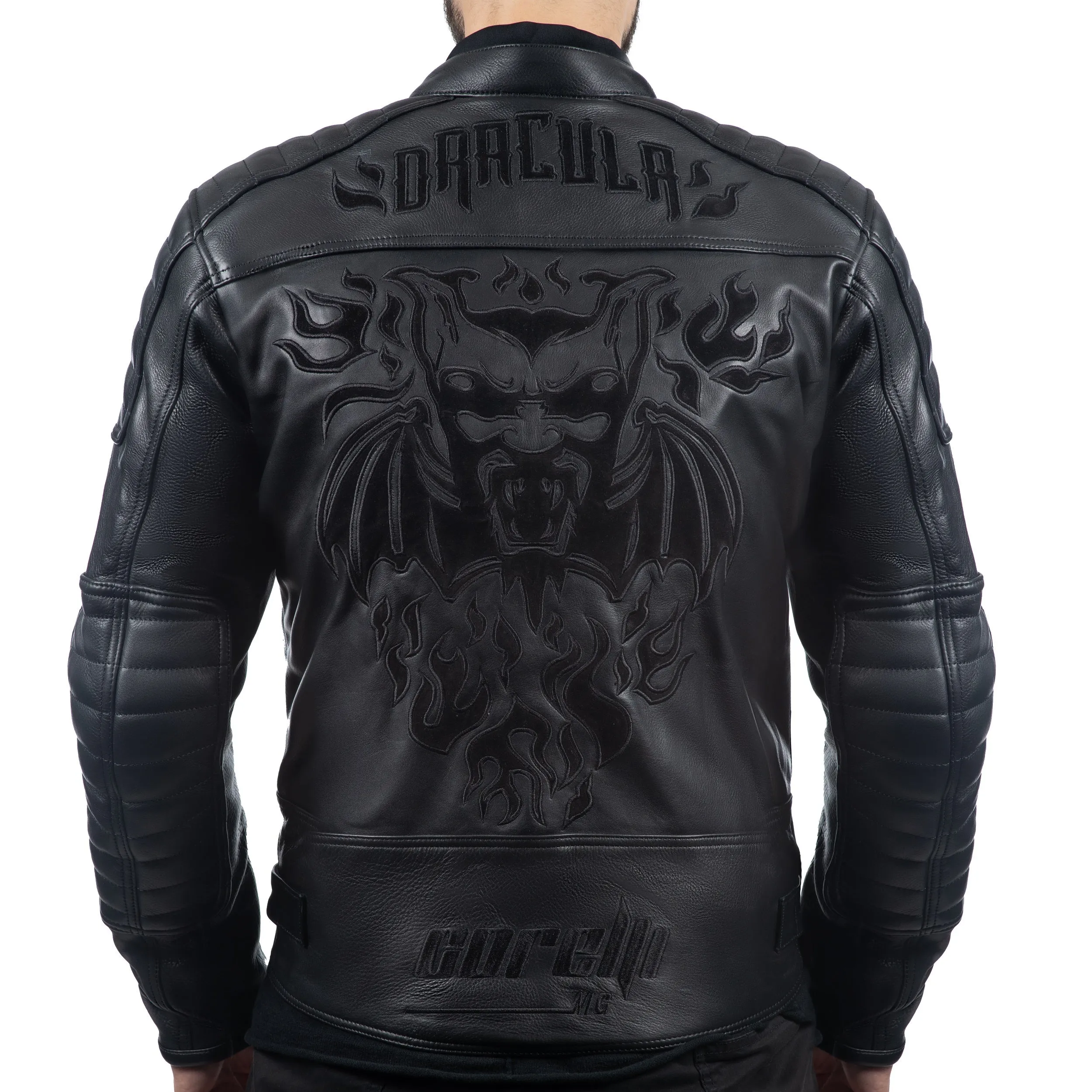 DRACULA BLACK MOTORCYCLE LEATHER JACKET