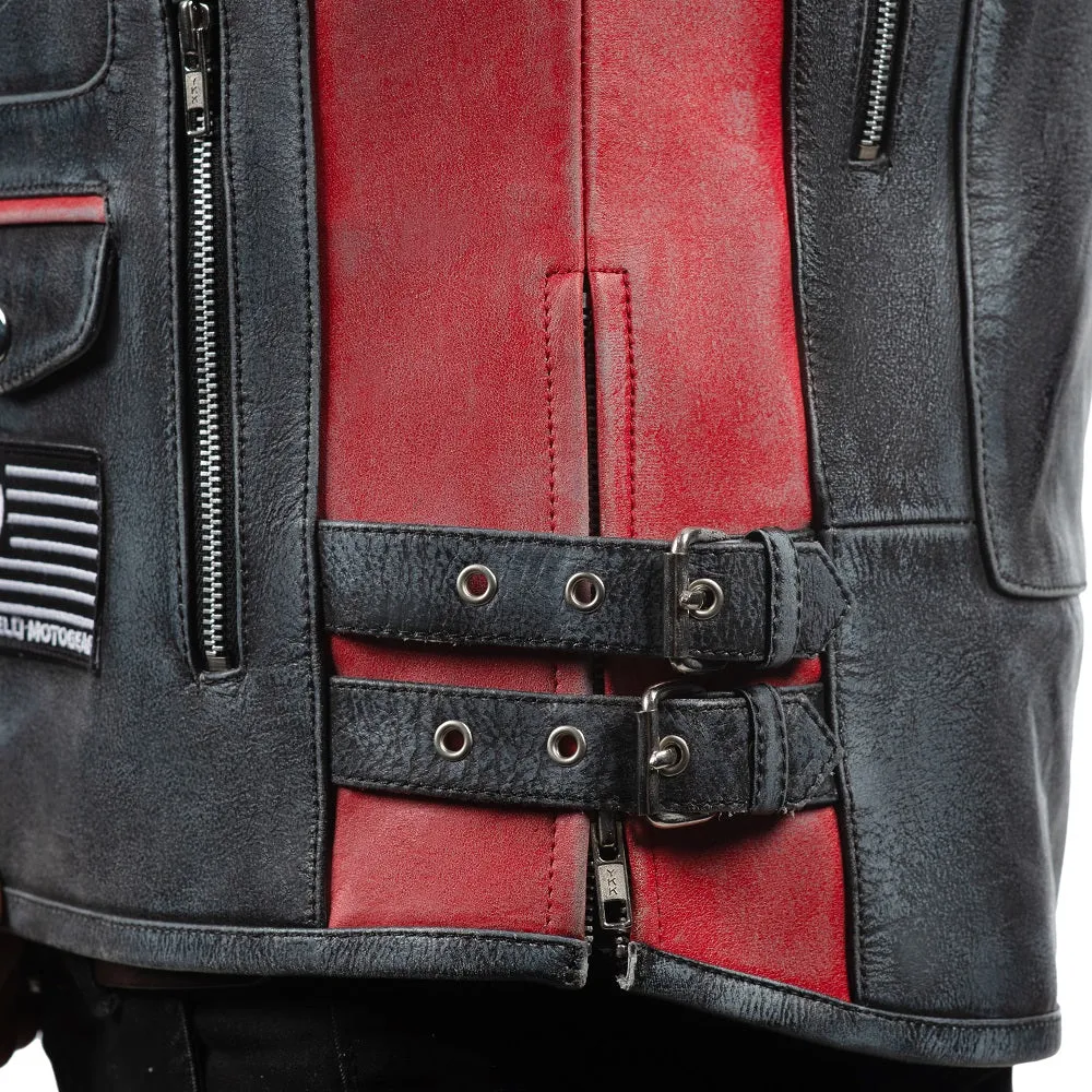 DRAGON FULLY-PROTECTED MOTORCYCLE LEATHER JACKET