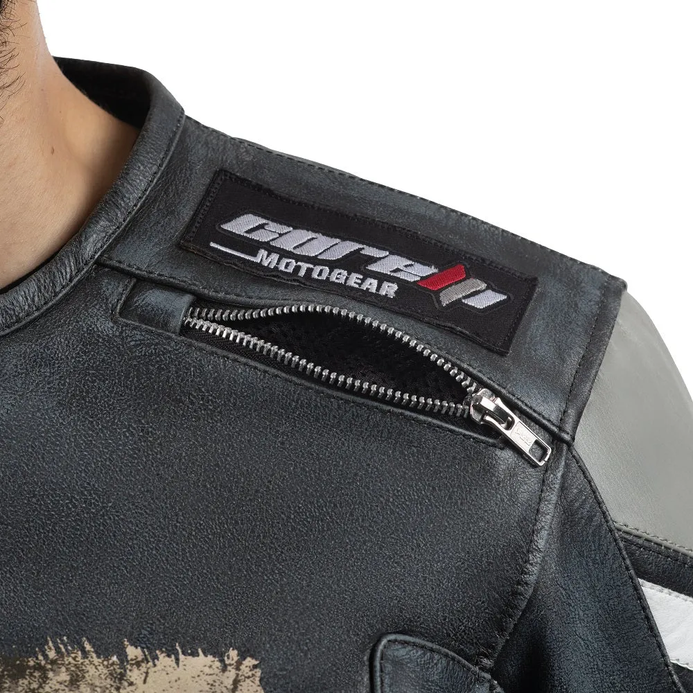 DRAGON FULLY-PROTECTED MOTORCYCLE LEATHER JACKET