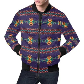 Dreams of Ancestors Indigo Bomber Jacket for Men