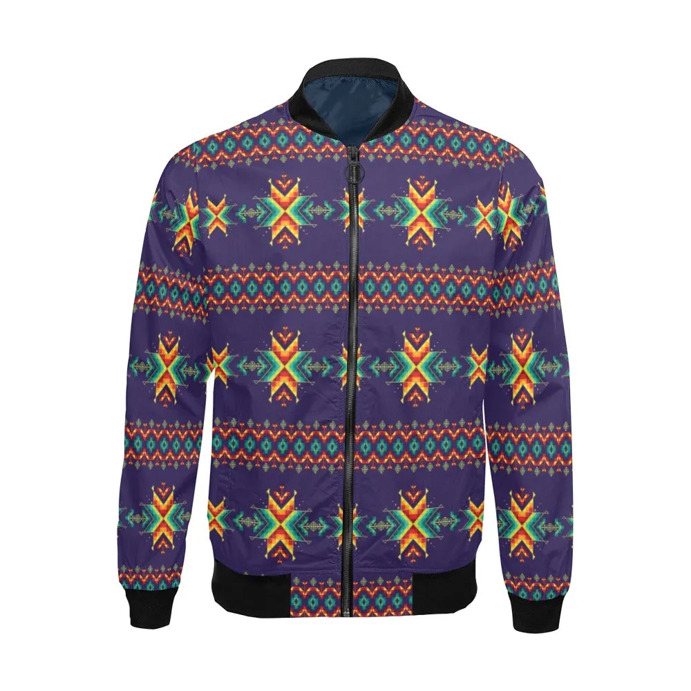 Dreams of Ancestors Indigo Bomber Jacket for Men