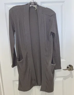 Dylan Waffle Sweater Coat Vintage Grey