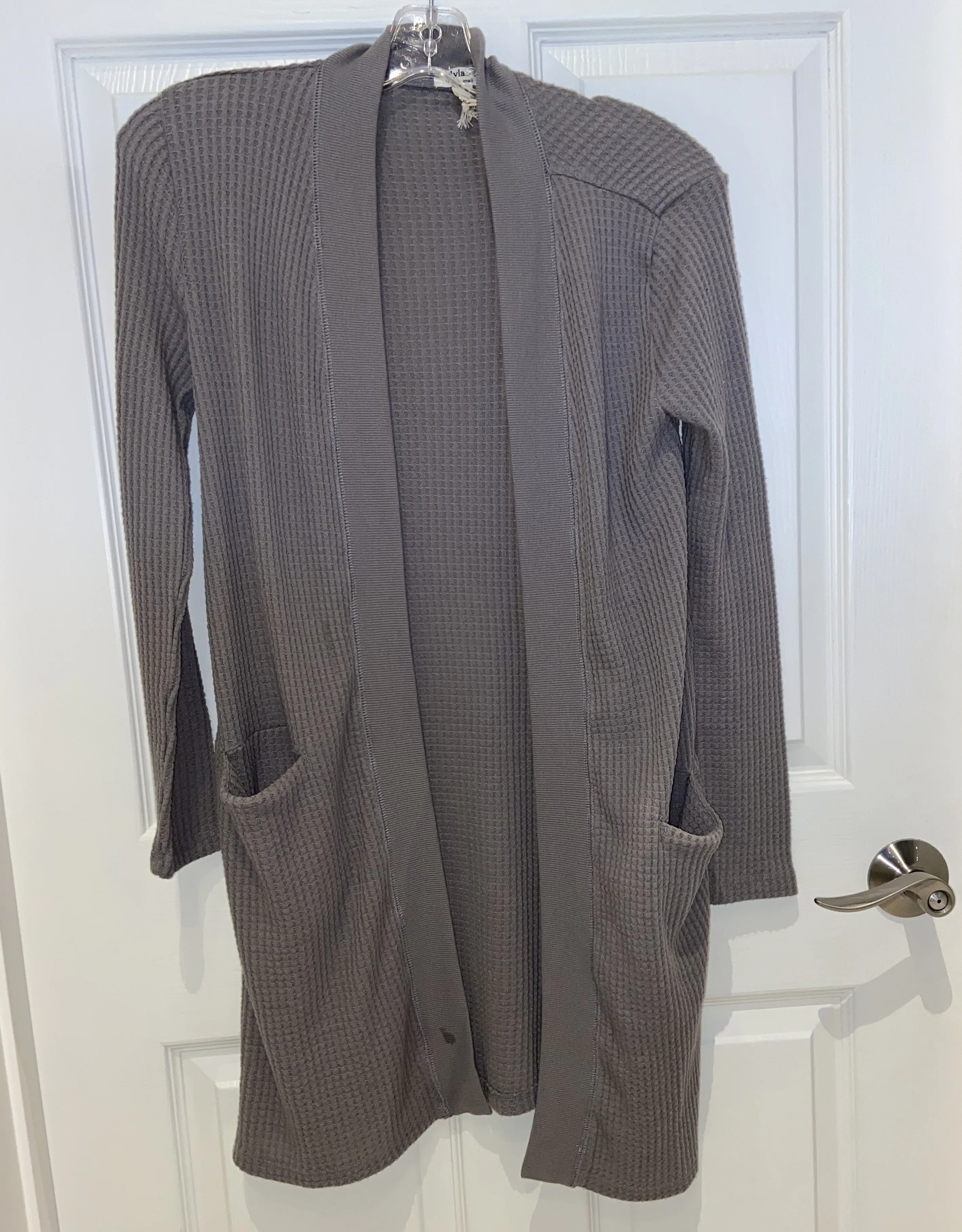 Dylan Waffle Sweater Coat Vintage Grey