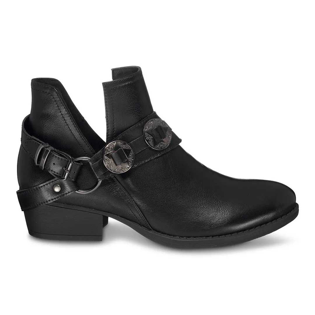 Elisa Black Ankle Booties