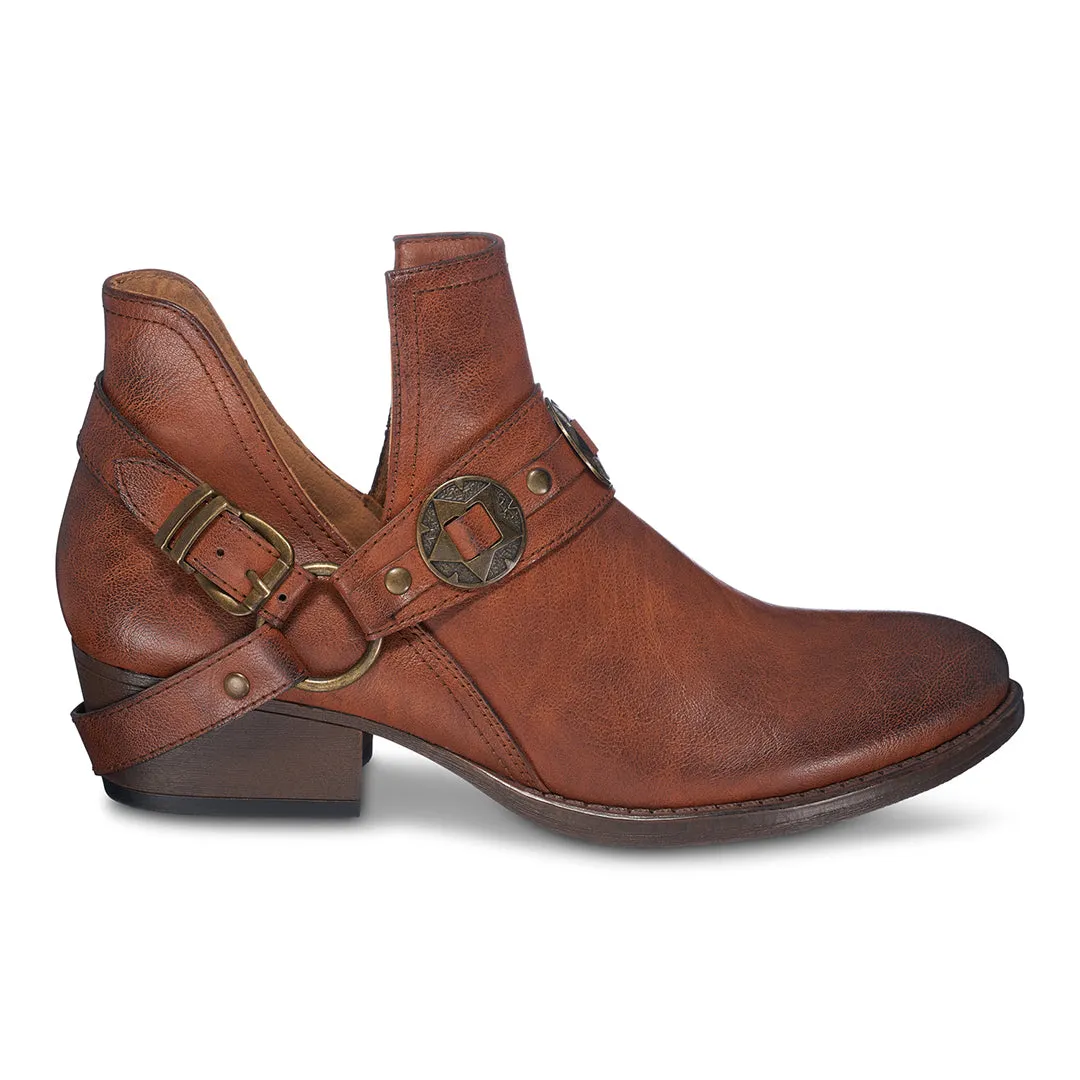 Elisa Cognac Ankle Booties