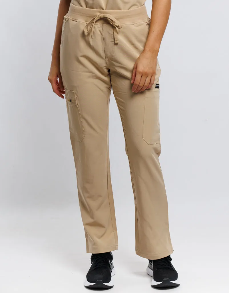 Essential Multi-Pocket Scrub Pants - Warm Sand